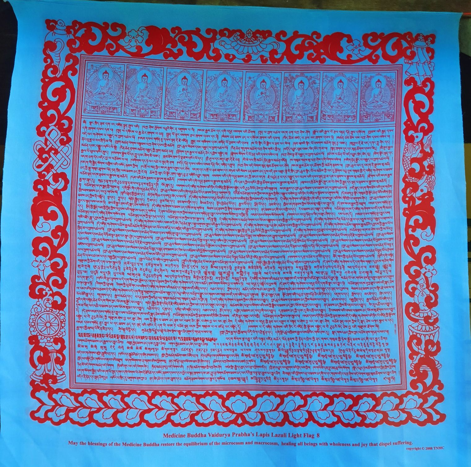 Bandeira da Paz - Buddha da Cura Vaidurya Prabha, Luz de Lápis Lazuli