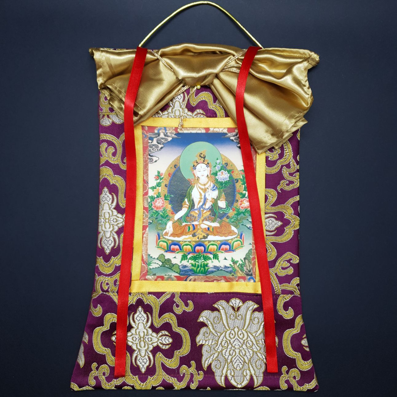 Thanka Vestida Brocado Tara Branca